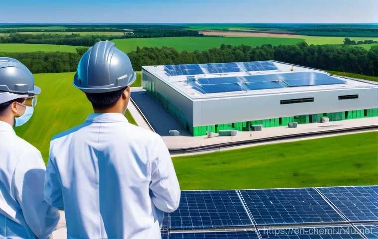 화학공학 공정 설계 - **Prompt 1: "Green Chemistry Innovation in Action"**
    A futuristic, pristine chemical plant integ...