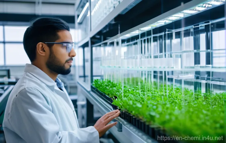 화학공학 직무 분석 - **Prompt 1: Sustainable Chemical Engineering Solutions**
    "A vibrant, eye-level, wide-angle shot ...