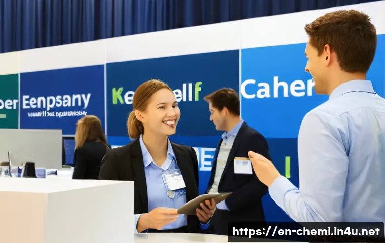 화학공학 취업 준비 - **Image Prompt: Dynamic Career Fair and Informational Interview**
    "A vibrant and bustling univer...