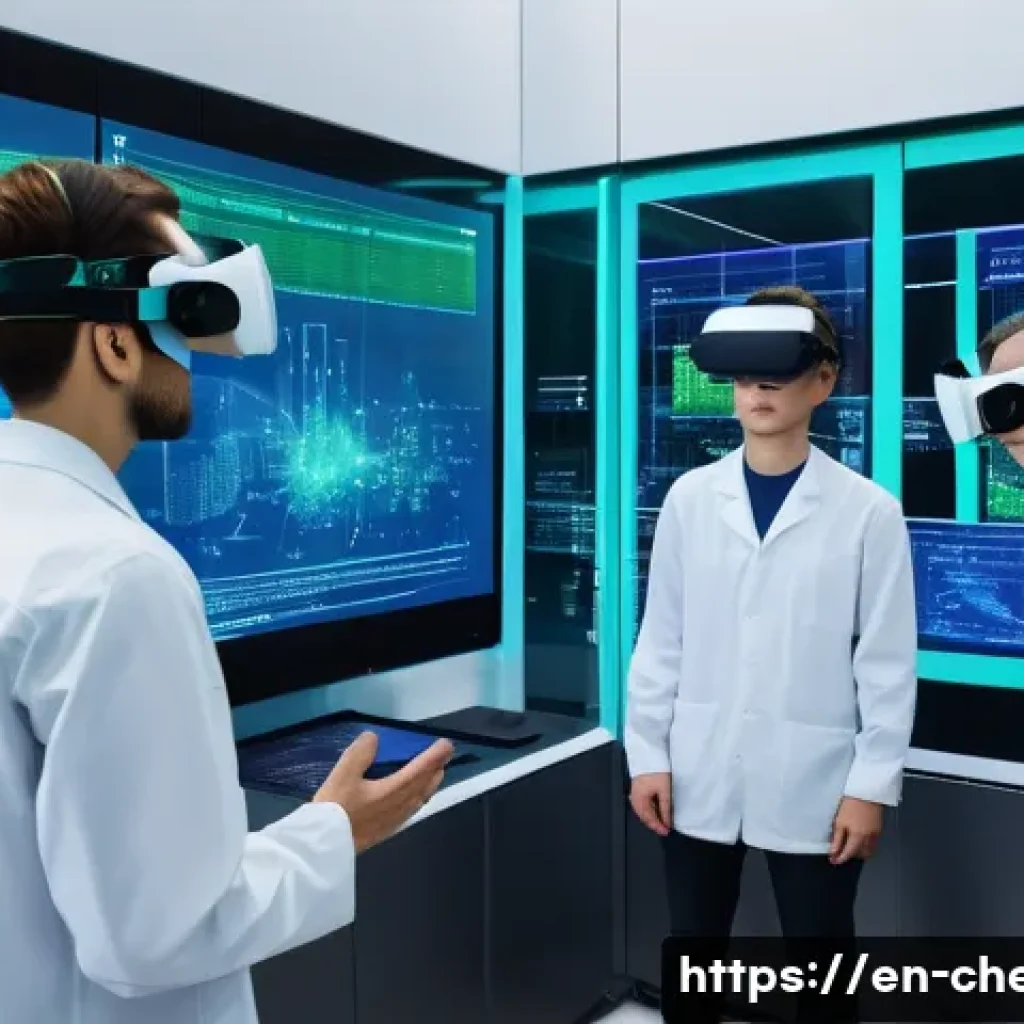 화학공학 교육 프로그램 - **Image Prompt: The Digital Frontier of Chemical Engineering Education**
    A group of diverse univ...