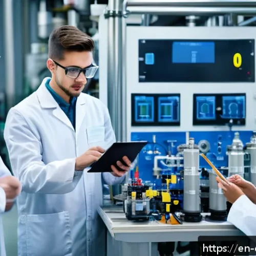 화학공학 현장 경험 중요성 - A diverse group of young chemical engineering students wearing safety glasses and lab coats working ...